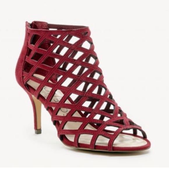 caged sandals mid heel